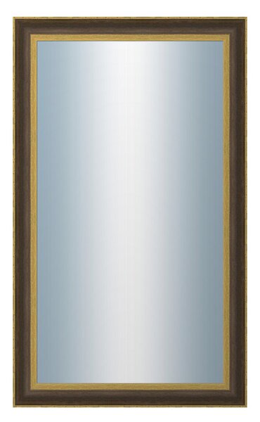 DANTIK - Zarámované zrcadlo - rozměr s rámem cca 60x100 cm z lišty ZVRATNÁ černozlatá plast (3071)