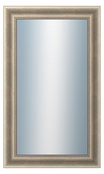DANTIK - Zarámované zrcadlo - rozměr s rámem cca 60x100 cm z lišty KŘÍDLO velké stříbrné patina (2773)