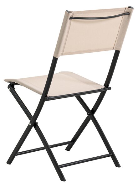 Zahradní set se slunečníkem BABRIS - černý / béžový
