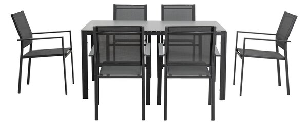 Jídelní zahradní set BABLIA - antracit / šedý
