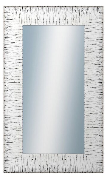 DANTIK - Zarámované zrcadlo - rozměr s rámem cca 60x100 cm z lišty SAUDEK bílá černé čáry (2512)