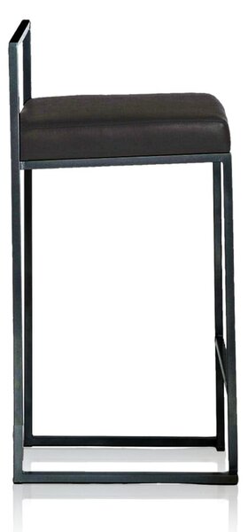 Černá barová židle z imitace kůže (výška sedáku 65 cm) Dodo – Tomasucci