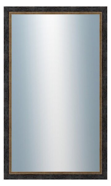 DANTIK - Zarámované zrcadlo - rozměr s rámem cca 60x100 cm z lišty CARRARA hnědočerná (2948)