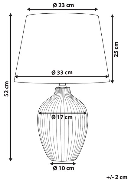 Stolní lampa FERGUS Keramika Hnědá
