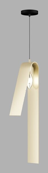 Závěsné svítidlo s kovovým stínidlem v černo-zlaté barvě Fold – Squid Lighting