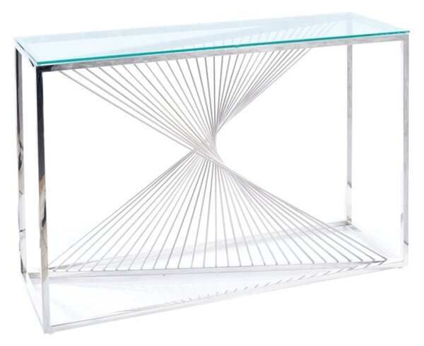 Konzolový stolek ITAY - transparentní / stříbrný