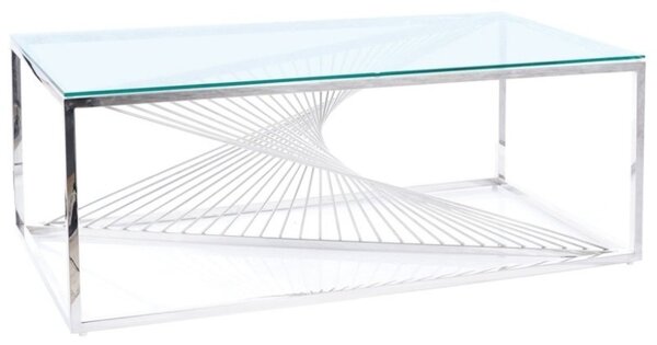 Konferenční stolek ITAY - transparentní / stříbrný
