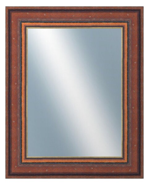 DANTIK - Zarámované zrcadlo - rozměr s rámem cca 40x50 cm z lišty ANGLIE hnědá Au linka (612)