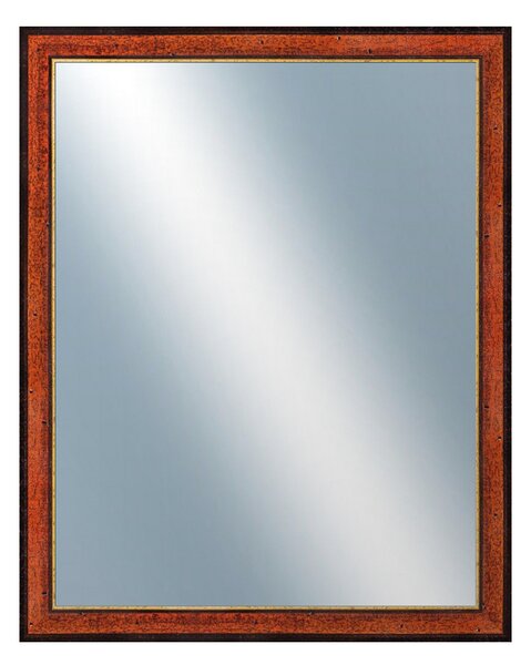 DANTIK - Zarámované zrcadlo - rozměr s rámem cca 40x50 cm z lišty CASTAGNO hnědá Au linka (189)