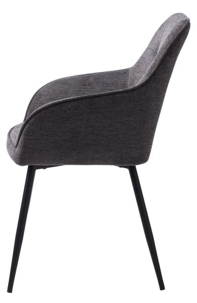 Tmavě šedá jídelní židle Nolan – Unique Furniture