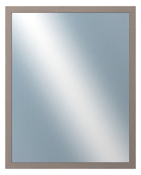 DANTIK - Zarámované zrcadlo - rozměr s rámem cca 40x50 cm z lišty PASTELKA šedohnědá rovná (2967)