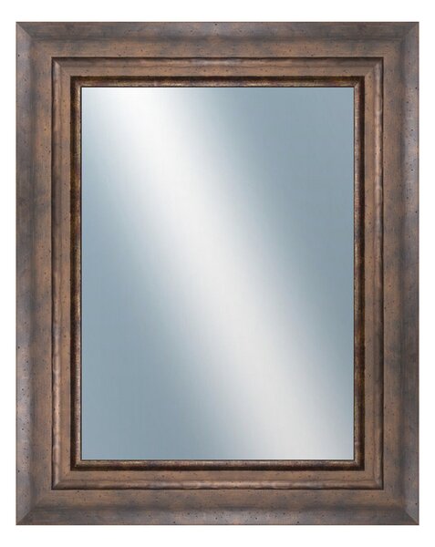 DANTIK - Zarámované zrcadlo - rozměr s rámem cca 40x50 cm z lišty TRITON široký měď antik (2951)