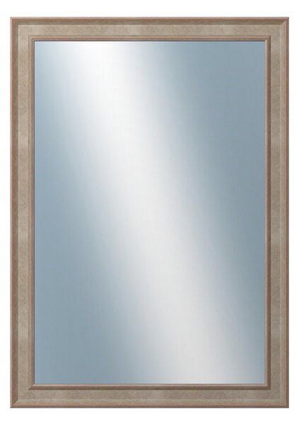 DANTIK - Zarámované zrcadlo - rozměr s rámem cca 50x70 cm z lišty TOOTH malá stříbrná (3162)