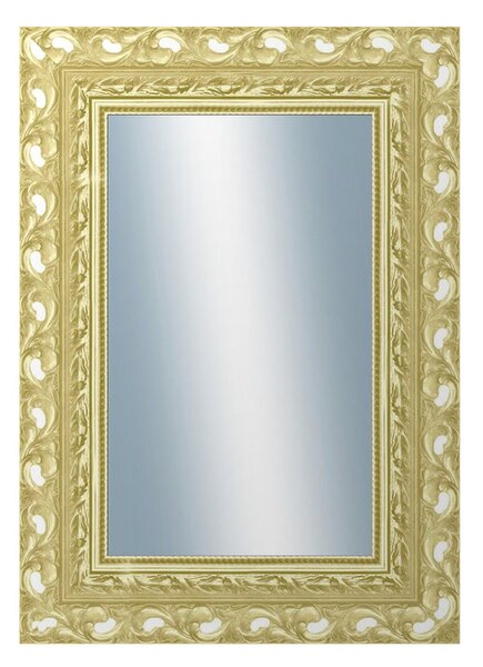 DANTIK - Zarámované zrcadlo - rozměr s rámem cca 50x70 cm z lišty ROKOKO zlatá házená (2882)