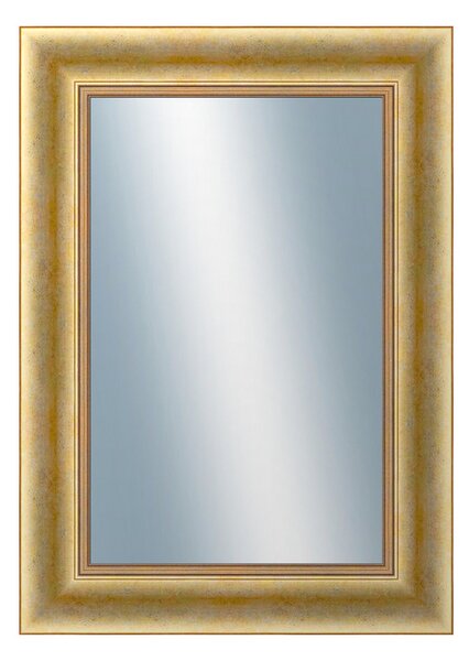 Zrcadlo v rámu Dantik 50x70cm z lišty KŘÍDLO velké zlaté patina (2772)