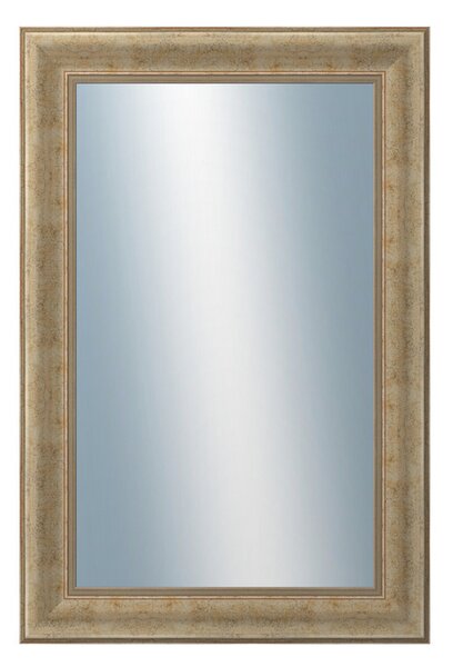 DANTIK - Zarámované zrcadlo - rozměr s rámem cca 40x60 cm z lišty KŘÍDLO malé stříbrné patina (2775)