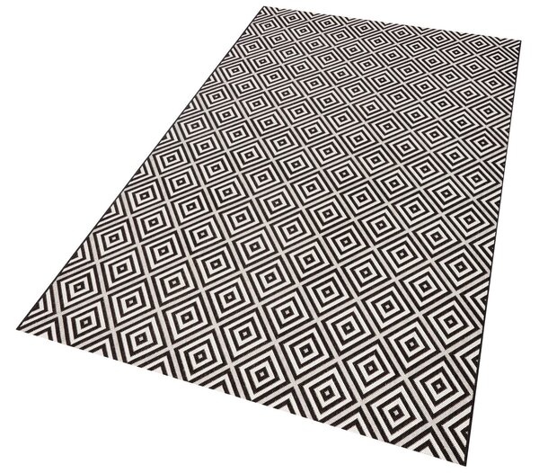 Hanse Home, Kusový koberec Meadow 102470 Black – na ven i na doma, 140x200, černobílá, chodba / předsíň