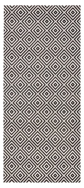 Hanse Home, Běhoun Meadow 102470 Black – na ven i na doma, 80x200, černobílá, chodba / předsíň