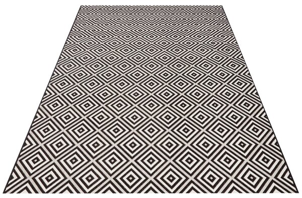 Hanse Home, Kusový koberec Meadow 102470 Black – na ven i na doma, 140x200, černobílá, chodba / předsíň