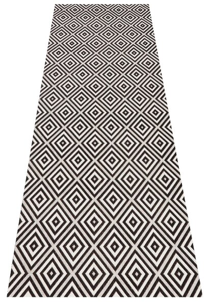 Hanse Home, Běhoun Meadow 102470 Black – na ven i na doma, 80x200, černobílá, chodba / předsíň