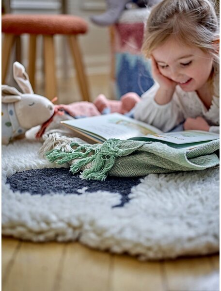 Bílý vlněný dětský koberec ø 84 cm Dolly – Bloomingville Mini