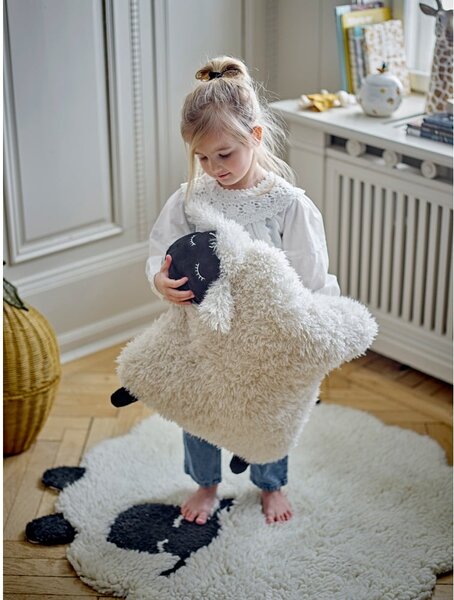 Bílý vlněný dětský koberec ø 84 cm Dolly – Bloomingville Mini