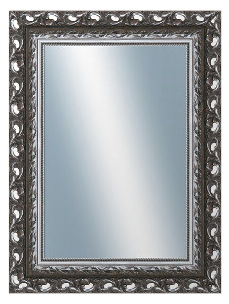 DANTIK - Zarámované zrcadlo - rozměr s rámem cca 60x80 cm z lišty ROKOKO grafitová (2884)