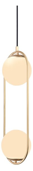 Závěsné svítidlo ve zlaté barvě se skleněným stínidlem ø 20 cm Arch – Squid Lighting