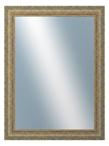 DANTIK - Zarámované zrcadlo - rozměr s rámem cca 60x80 cm z lišty ZVRATNÁ bílozlatá plast (3067)
