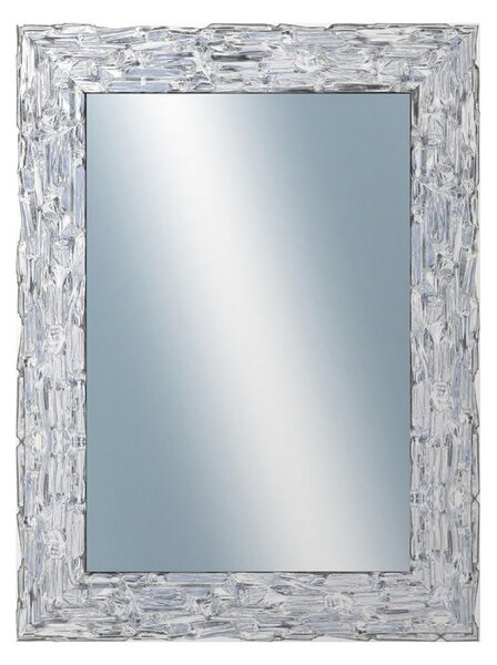 DANTIK - Zarámované zrcadlo - rozměr s rámem cca 60x80 cm z lišty Travertino stříbrné (2893)