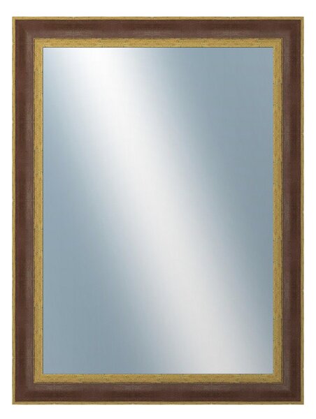 DANTIK - Zarámované zrcadlo - rozměr s rámem cca 60x80 cm z lišty ZVRATNÁ červenozlatá plast (3069)