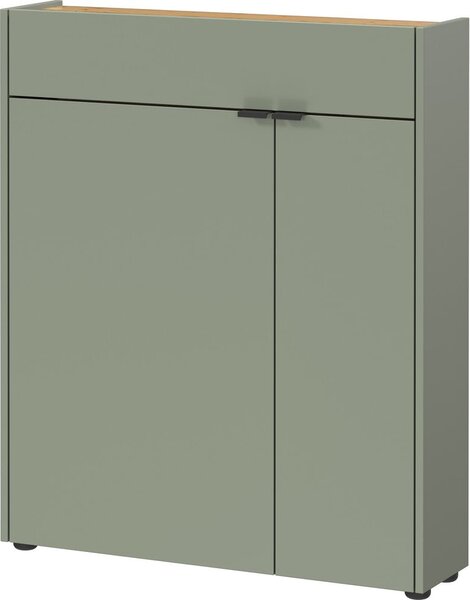 Šalvějově zelená skříňka 82x102x22 cm Ameca – Germania