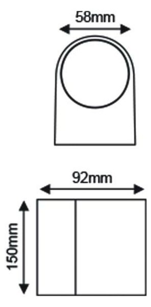 ACA Lighting GU10 venkovní nástěnné svítidlo plast 230V bílá IP65 MAX.2X3W LED SL8211GU10W