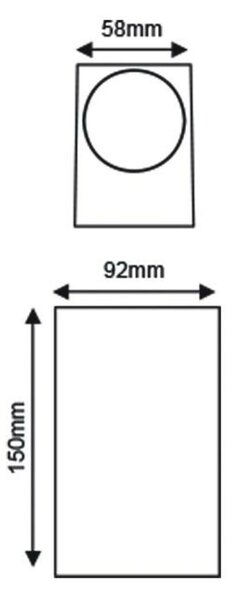 ACA Lighting GU10 venkovní nástěnné svítidlo plast 230V tmavě šedá IP65 MAX.2X3W LED SL8111GU10G