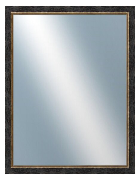 DANTIK - Zarámované zrcadlo - rozměr s rámem cca 70x90 cm z lišty CARRARA hnědočerná (2948)