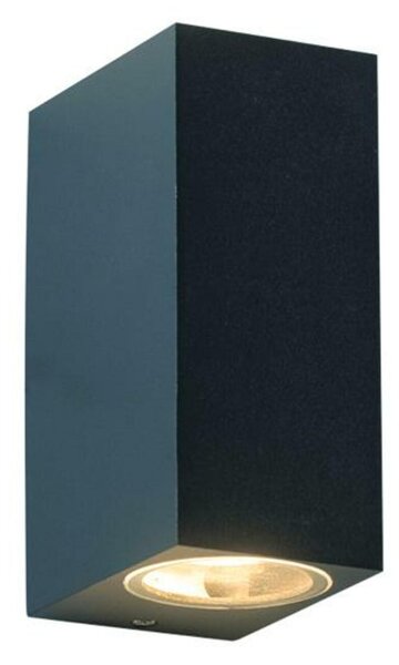 ACA Lighting GU10 venkovní nástěnné svítidlo plast 230V tmavě šedá IP65 MAX.2X3W LED SL8111GU10G