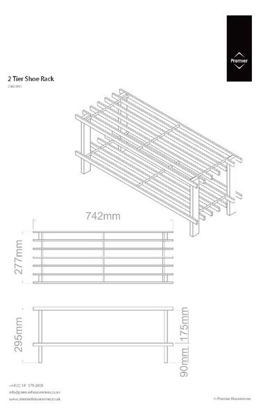 Botník z jedlového dřeva ve světle přírodní barvě 74x30x27 cm Parker – Premier Housewares