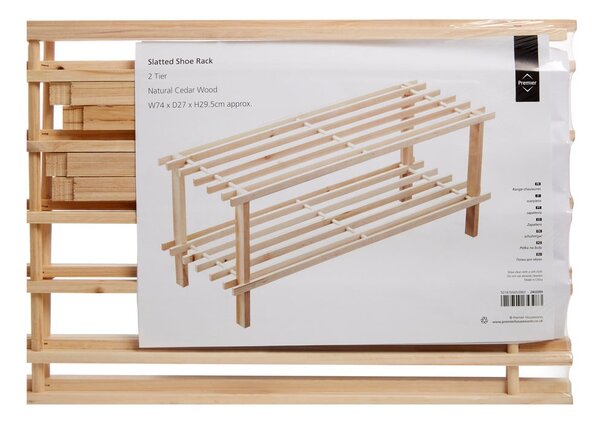 Botník z jedlového dřeva ve světle přírodní barvě 74x30x27 cm Parker – Premier Housewares