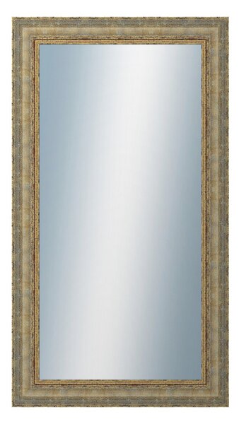 DANTIK - Zarámované zrcadlo - rozměr s rámem cca 50x90 cm z lišty ZVRATNÁ bílozlatá plast (3067)