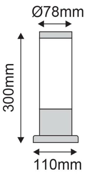 ACA Lighting venkovní stojací svítidlo 30cm E27 BT1003SO