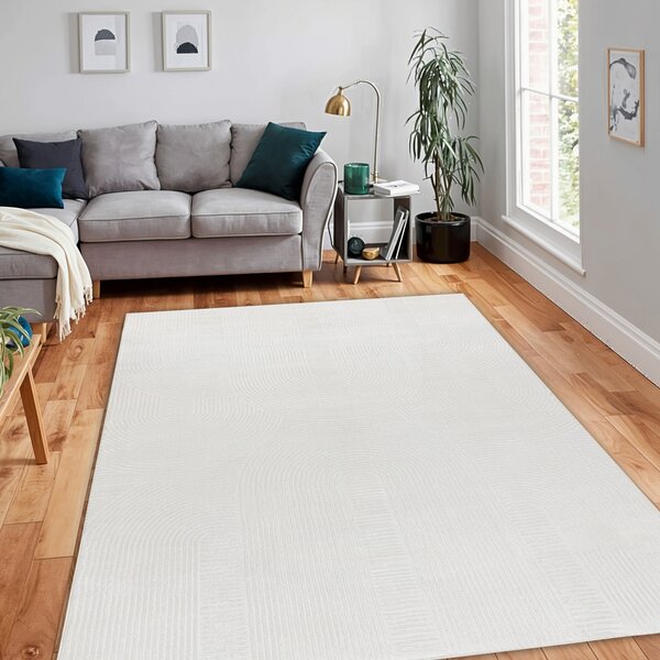 Dywany Łuszczów, Kusový koberec Balance 9086 cream, 80x150, bílá, ložnice