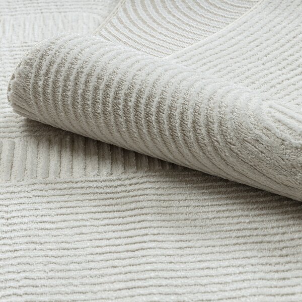 Dywany Łuszczów, Kusový koberec Balance 9086 cream, 80x150, bílá, ložnice