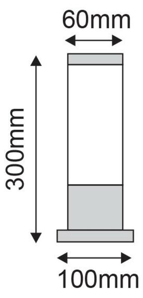 ACA Lighting venkovní stojací svítidlo 30cm hranaté BT1003BH030