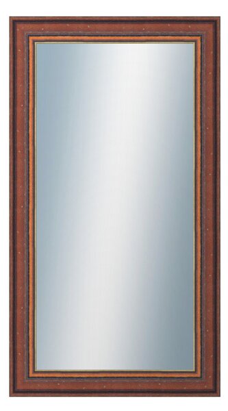 DANTIK - Zarámované zrcadlo - rozměr s rámem cca 50x90 cm z lišty ANGLIE hnědá Au linka (612)