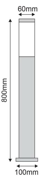ACA Lighting venkovní stojací svítidlo 80cm hranaté BT1003BH080