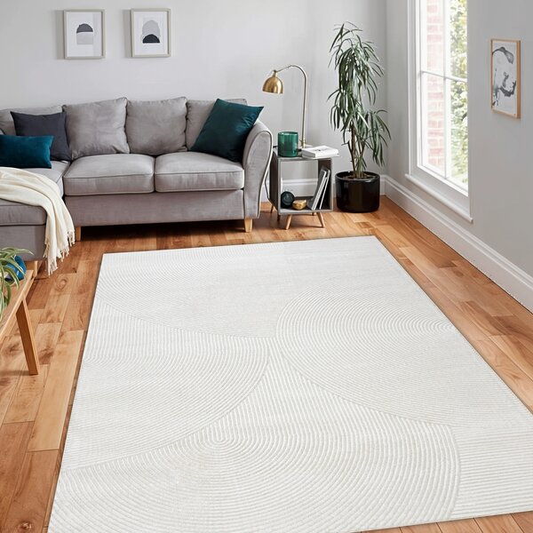 Dywany Łuszczów, Kusový koberec Balance 0194 cream, 80x150, bílá, ložnice