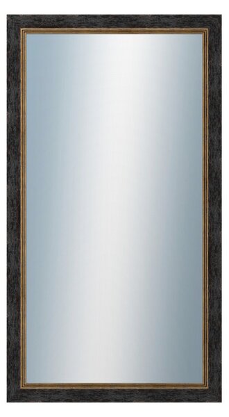 DANTIK - Zarámované zrcadlo - rozměr s rámem cca 50x90 cm z lišty CARRARA hnědočerná (2948)
