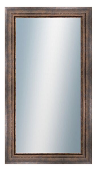 DANTIK - Zarámované zrcadlo - rozměr s rámem cca 50x90 cm z lišty TRITON široký měď antik (2951)