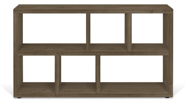 Hnědá knihovna v dekoru ořechu 150x83 cm Berlin – TemaHome