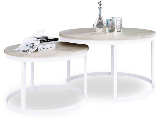 ADRK Furniture Konferenční stolek 2v1 OKIN CT-OKI-W-S